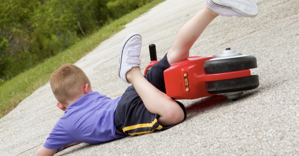 Caduta bicicletta bambini - impatto sulla postura